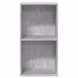vidaXL 2-Tier Book Cabinet Concrete Grey Engineered Wood Storage Highboard - Additional view 4