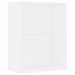vidaXL 2-Tier Book Cabinet White 60x30x76.5 cm Engineered Wood bookshelf