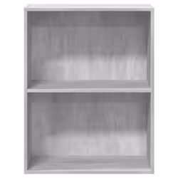 vidaXL 2-Tier Book Cabinet Concrete Grey Engineered Wood Storage Highboard - Additional view 4