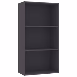 vidaXL Book Cabinet Bookcase Book Rack Unit Organiser Shelf Engineered Wood - grey