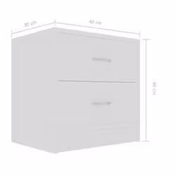 VidaXL 801035 nightstand/bedside table White - Additional view 6