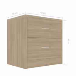 VidaXL 801042 nightstand/bedside table Oak - Additional view 7