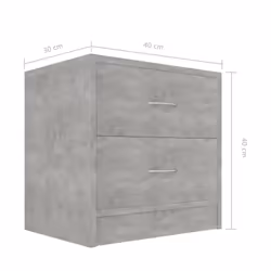 VidaXL 801043 nightstand/bedside table Concrete colour - Additional view 6