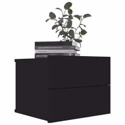 VidaXL 801056 nightstand/bedside table Black