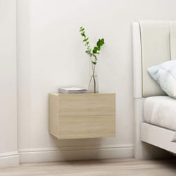 vidaXL Bedside Cabinet Sonoma Oak Engineered Wood Nightstand Sideboard Table