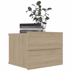 vidaXL Bedside Cabinet Sonoma Oak Engineered Wood Nightstand Sideboard Table