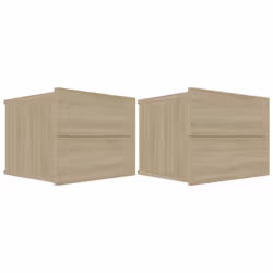 vidaXL 2x Bedside Cabinets Sonoma Oak Engineered Wood Nightstand Couch Table
