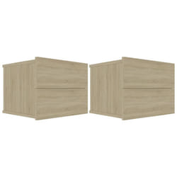 vidaXL 2x Bedside Cabinets Sonoma Oak Engineered Wood Nightstand Couch Table