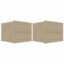 vidaXL 2x Bedside Cabinets Sonoma Oak Engineered Wood Nightstand Couch Table