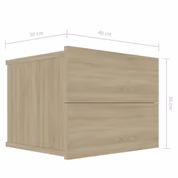 vidaXL 2x Bedside Cabinets Sonoma Oak Engineered Wood Nightstand Couch Table - Additional view 4
