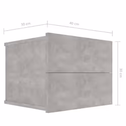 VidaXL 801061 nightstand/bedside table Concrete colour - Additional view 7