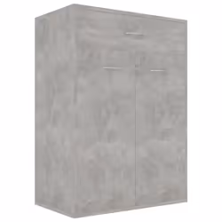vidaXL Shoe Cabinet Concrete Grey Engineered Wood Footwear Storage Organiser