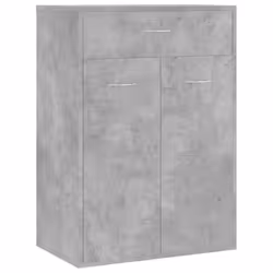 vidaXL Shoe Cabinet Concrete Grey Engineered Wood Footwear Storage Organiser
