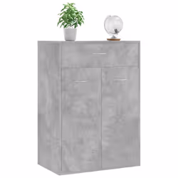vidaXL Shoe Cabinet Concrete Grey Engineered Wood Footwear Storage Organiser - Additional view 5