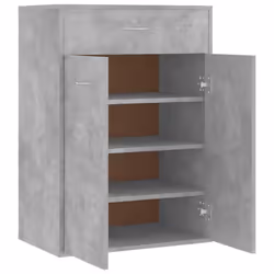 vidaXL Shoe Cabinet Concrete Grey Engineered Wood Footwear Storage Organiser - Additional view 7