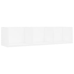 vidaXL CD Wall Shelf White Engineered Wood Bedroom Baby and Kids Room Cabinet