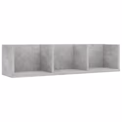 vidaXL CD Wall Shelf Concrete Grey Engineered Wood Baby and Kids Room Cabinet