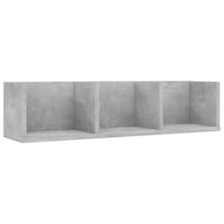 vidaXL CD Wall Shelf Concrete Grey Engineered Wood Baby and Kids Room Cabinet