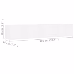 vidaXL CD Wall Shelf White Engineered Wood Bedroom Office Living Room Cabinet - Additional view 6