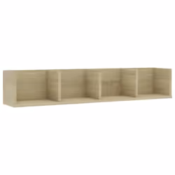 vidaXL CD Wall Shelf Sonoma Oak Engineered Wood Baby and Kids Room Cabinet - Additional view 2