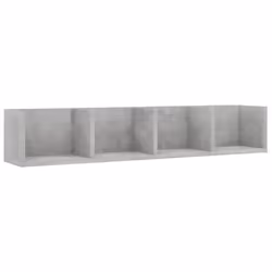 vidaXL CD Wall Shelf Concrete Grey Engineered Wood Baby and Kids Room Cabinet