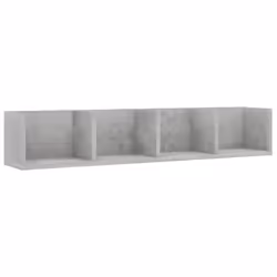 vidaXL CD Wall Shelf Concrete Grey Engineered Wood Baby and Kids Room Cabinet