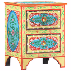 vidaXL Solid Mango Wood Bedside Cabinet with 2 Drawers 40x30x50cm Nightstand - Additional view 8
