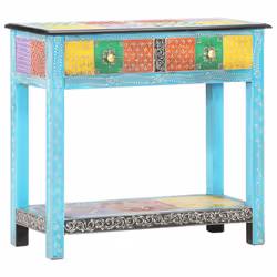 vidaXL Solid Mango Wood Console Table with 2 Drawers 80x35x75cm Side Hall Desk - Additional view 10