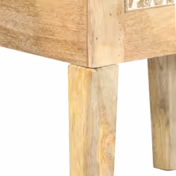 vidaXL Solid Mango Wood Bedside Cabinet with 2 Drawers 40x30x60cm Side Desk - Additional view 6
