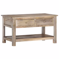 vidaXL Solid Mango Wood Coffee Table 82cm Side End Couch Desks Living Room - Additional view 10
