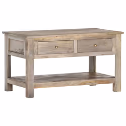 vidaXL Solid Mango Wood Coffee Table 82cm Side End Couch Desks Living Room - Additional view 7