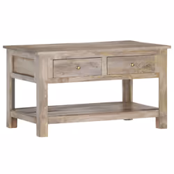 vidaXL Solid Mango Wood Coffee Table 82cm Side End Couch Desks Living Room - Additional view 8