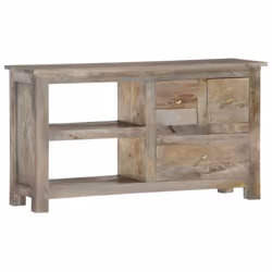 vidaXL Solid Mango Wood TV Cabinet 100x30x55cm Hifi Stereo Storage Stands