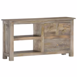 vidaXL Solid Mango Wood TV Cabinet 100x30x55cm Hifi Stereo Storage Stands - Additional view 7