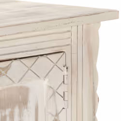 vidaXL Solid Mango Wood TV Cabinet White 140x30x35cm Hifi Stereo Storage Stand - Additional view 5