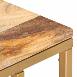 vidaXL Solid Mango Wood Side Table 35cm Home Tea Coffee Accent End Stand Desk - Additional view 4
