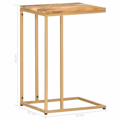 vidaXL Solid Mango Wood Side Table 35cm Home Tea Coffee Accent End Stand Desk - Additional view 6