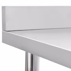 vidaXL Kitchen Work Table with Backsplash 60cm Stainless Steel Workbenches - Additional view 4