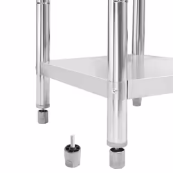 vidaXL Kitchen Work Table with Backsplash 60cm Stainless Steel Workbenches - Additional view 5