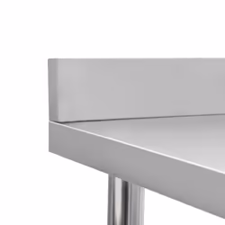 vidaXL Kitchen Work Table with Backsplash 100x93cm Stainless Steel Gastronomy - Additional view 4