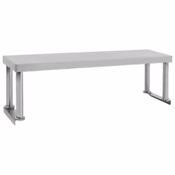 vidaXL Work Table Overshelf Stainless Steel Industrial Single Layer Shelf