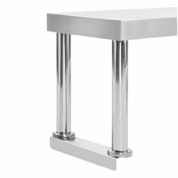 vidaXL Work Table Overshelf Stainless Steel Industrial Single Layer Shelf - Additional view 5