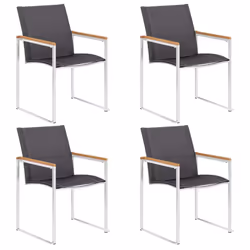VidaXL 46516, Terrace, Stainless steel, Teak, Textile, 600 mm, 590 mm, 850 mm, 45 cm