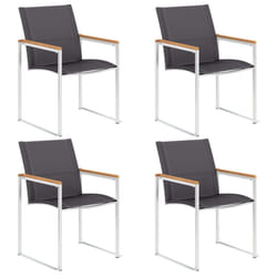 VidaXL 46516 outdoor chair Terrace Stainless steel, Teak, Textile