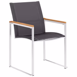 VidaXL 46516 outdoor chair Terrace Stainless steel, Teak, Textile