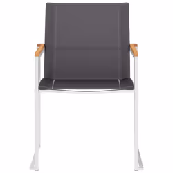 VidaXL 46516 outdoor chair Terrace Stainless steel, Teak, Textile