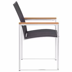VidaXL 46516 outdoor chair Terrace Stainless steel, Teak, Textile - Additional view 4