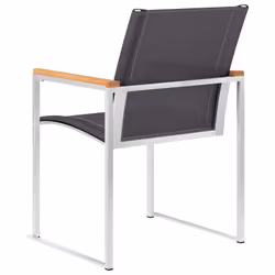 VidaXL 46516 outdoor chair Terrace Stainless steel, Teak, Textile - Additional view 5