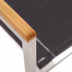 VidaXL 46516 outdoor chair Terrace Stainless steel, Teak, Textile - Additional view 7