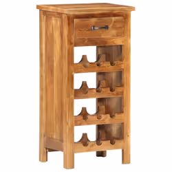 vidaXL Solid Acacia Wood Wine Cabinet 40x30x80cm Bottle Rack Holder Sideboard - Additional view 10